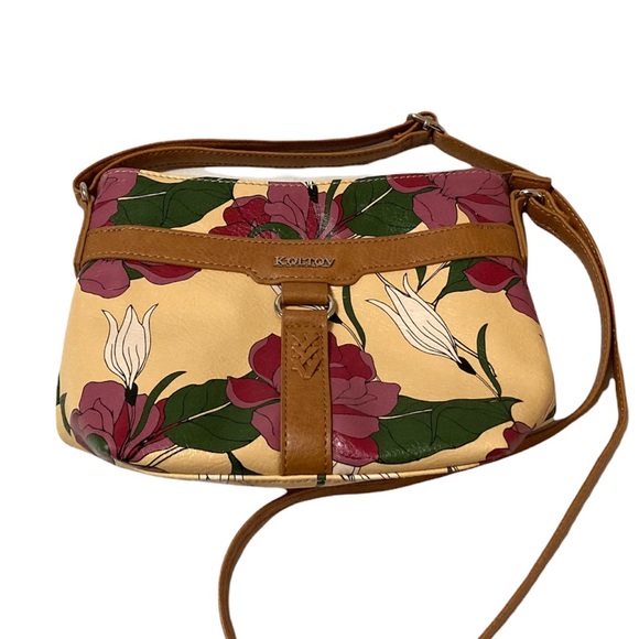 Koltov Daisy Crossbody Vegan Faux Leather Floral Print Purse - Picture 2 of 15